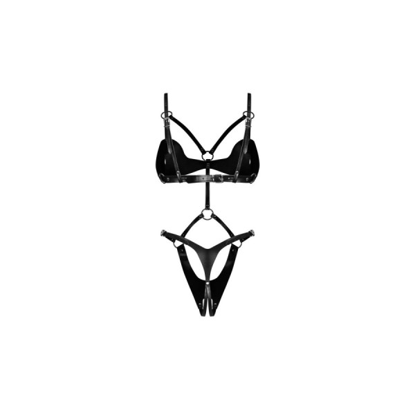 Dame controle body ouvert - Noir